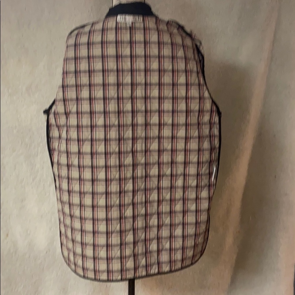 Julia Klein Black Quilted Jacket, PM, plaid lining - Picture 11 of 13